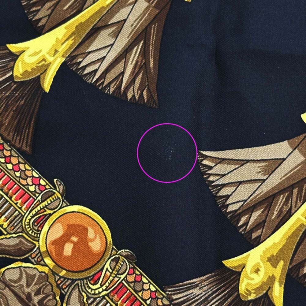 HERMES Black Silk Scarf - Picture 8 of 9